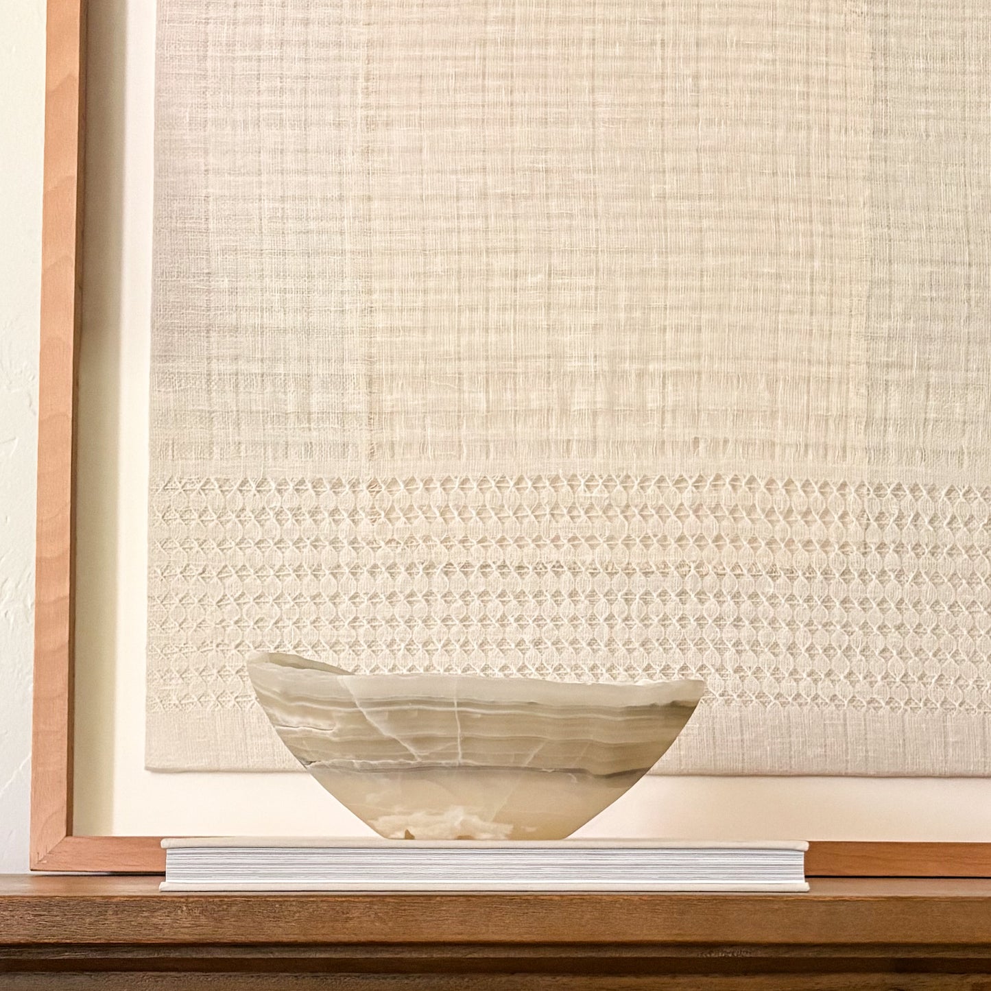 Hand-carved grey onyx bowl crafted from natural stone for luxury home décor.