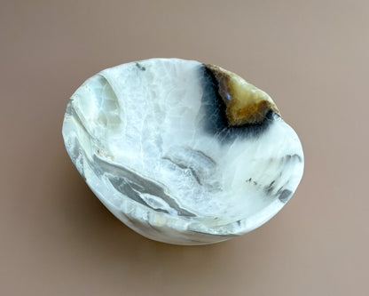 Hand Carved Olive Onyx Bowl