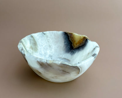 Hand Carved Olive Onyx Bowl