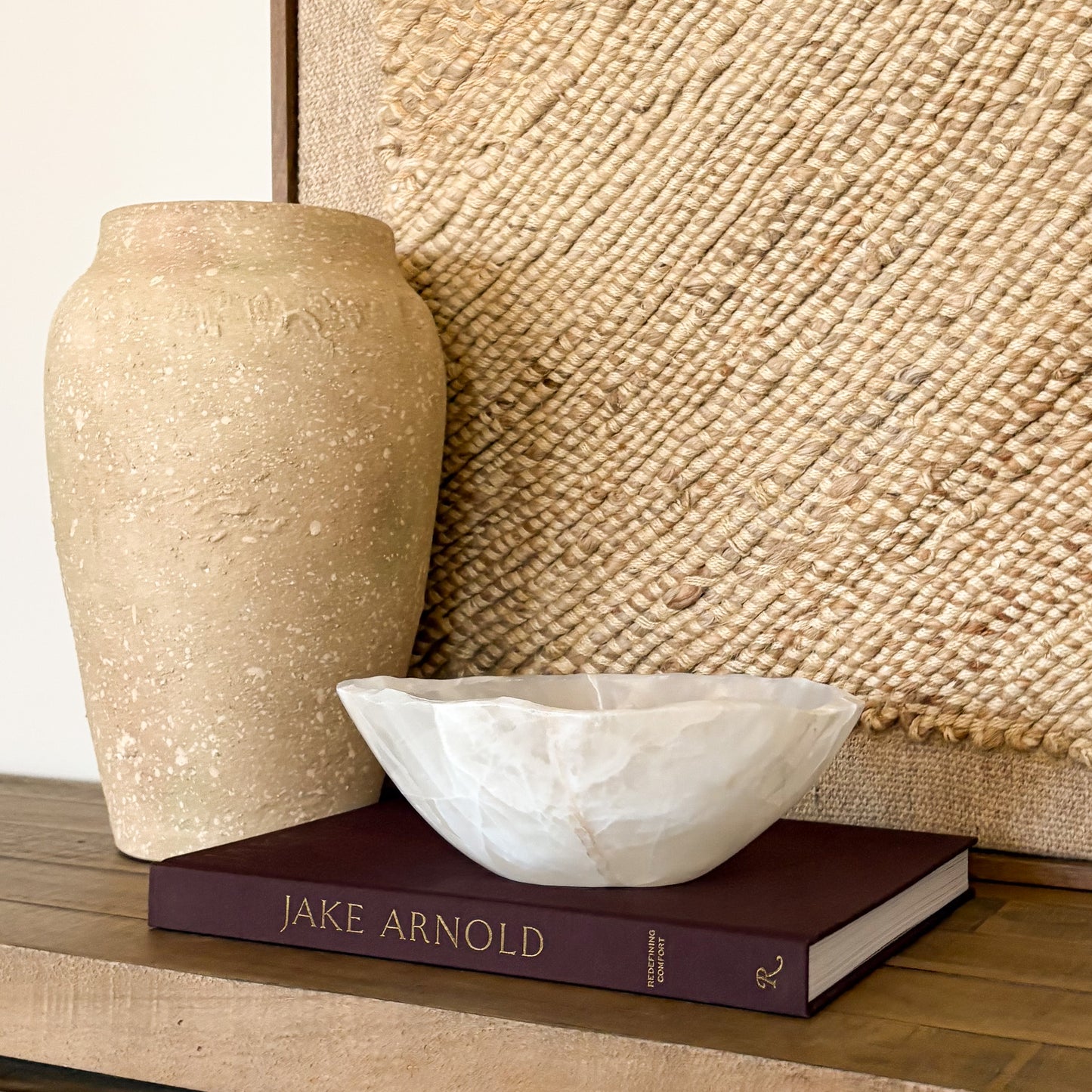 Solid white onyx catchall bowl handmade by artisans