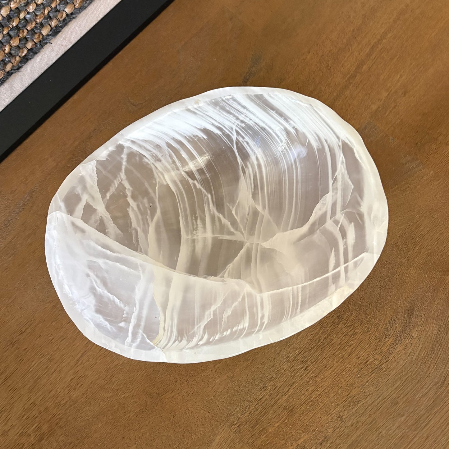 Handcrafted white onyx stone bowl for home decor and table display