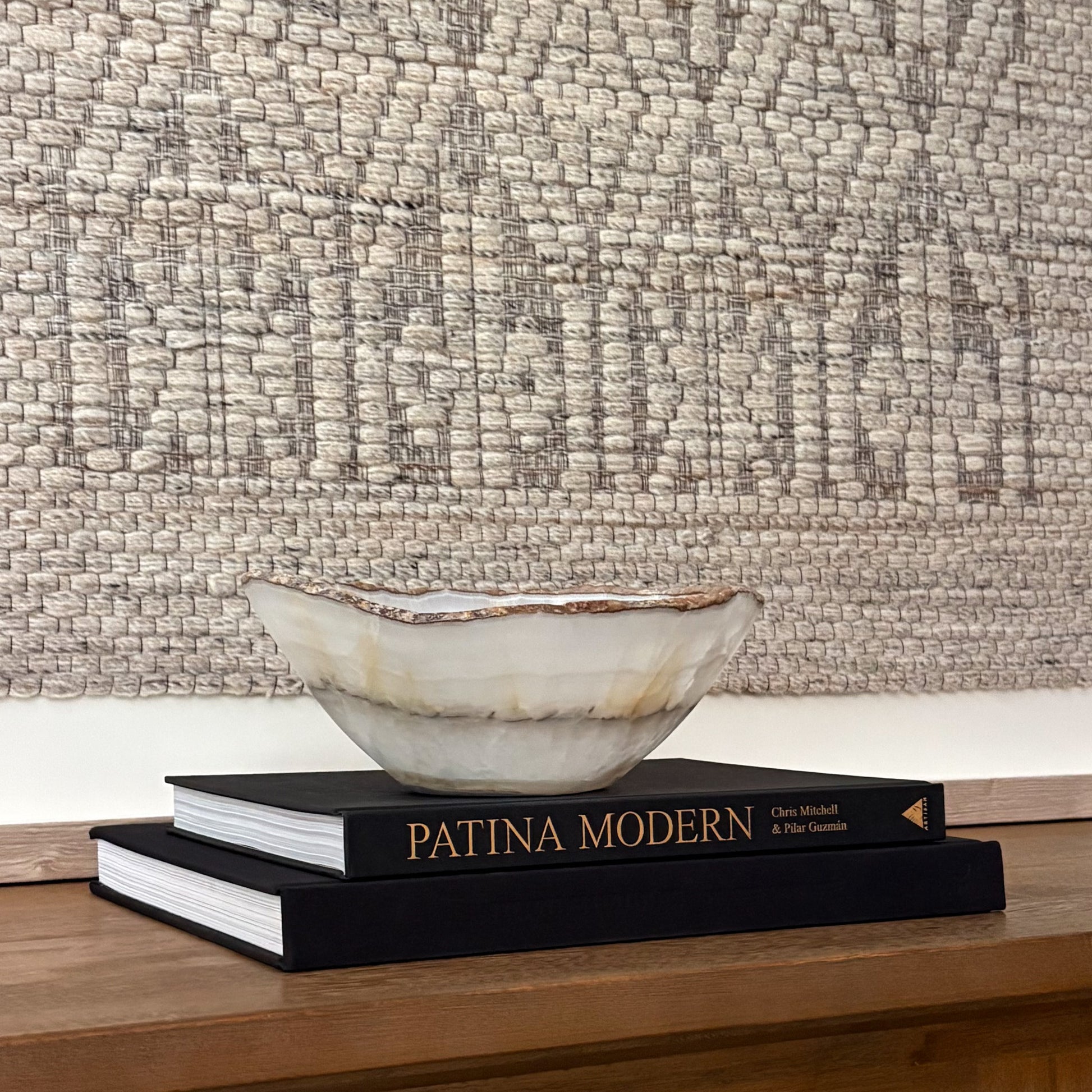 Polished White Onyx Stone Bowl Handmade by Artisans