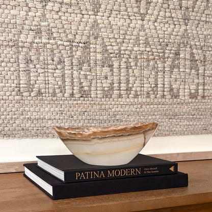 Elegant White Onyx Centerpiece Bowl for Luxury Home Styling
