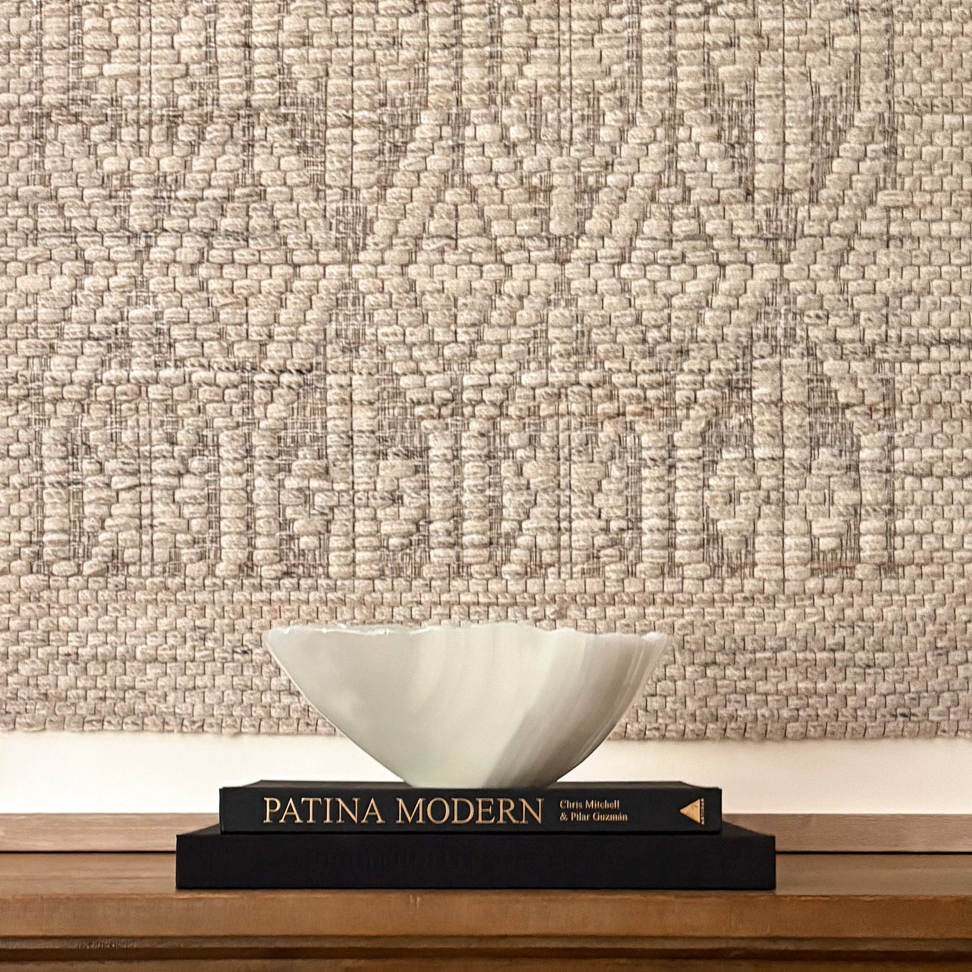 Artisan-crafted white onyx bowl made from genuine natural stone