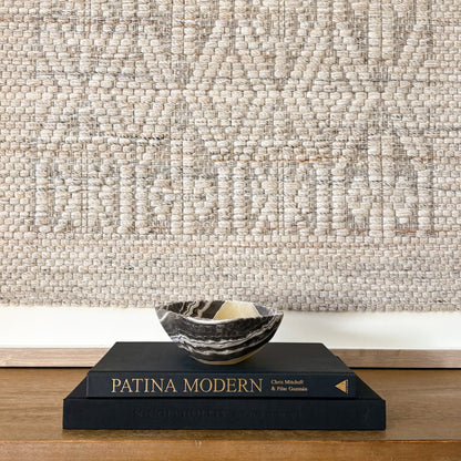 contemporary home styling featuring hand carved zebra onyx stone bowl