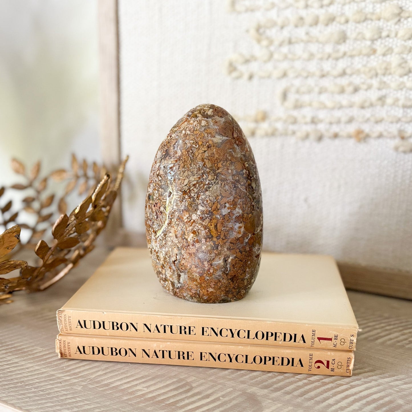 ibis jasper decorative statue, modern organic home decor