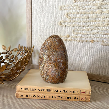 decorative madagascar ibis jasper statue, odern organic decor
