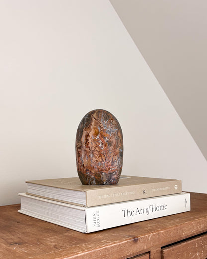One of a kind Ibis Jasper decorative stone sculpture