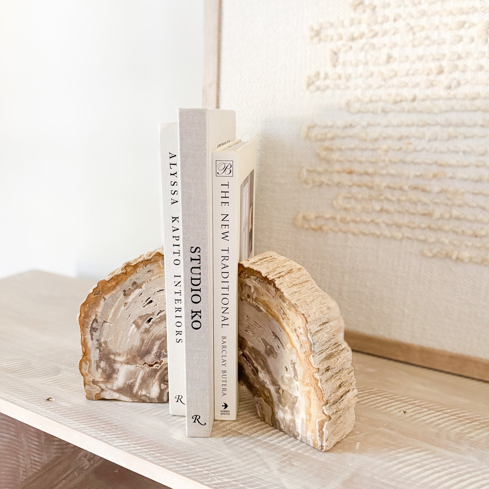 neutral stone bookends