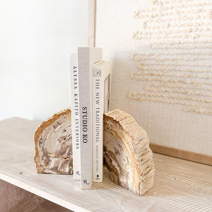 neutral stone bookends