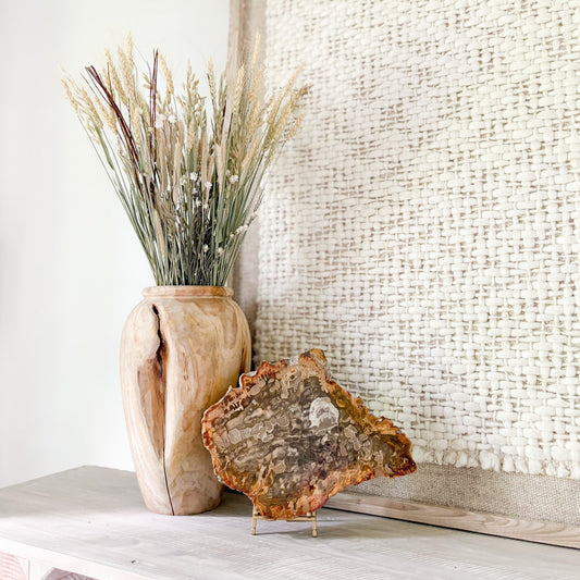 decorative petrified wood slab