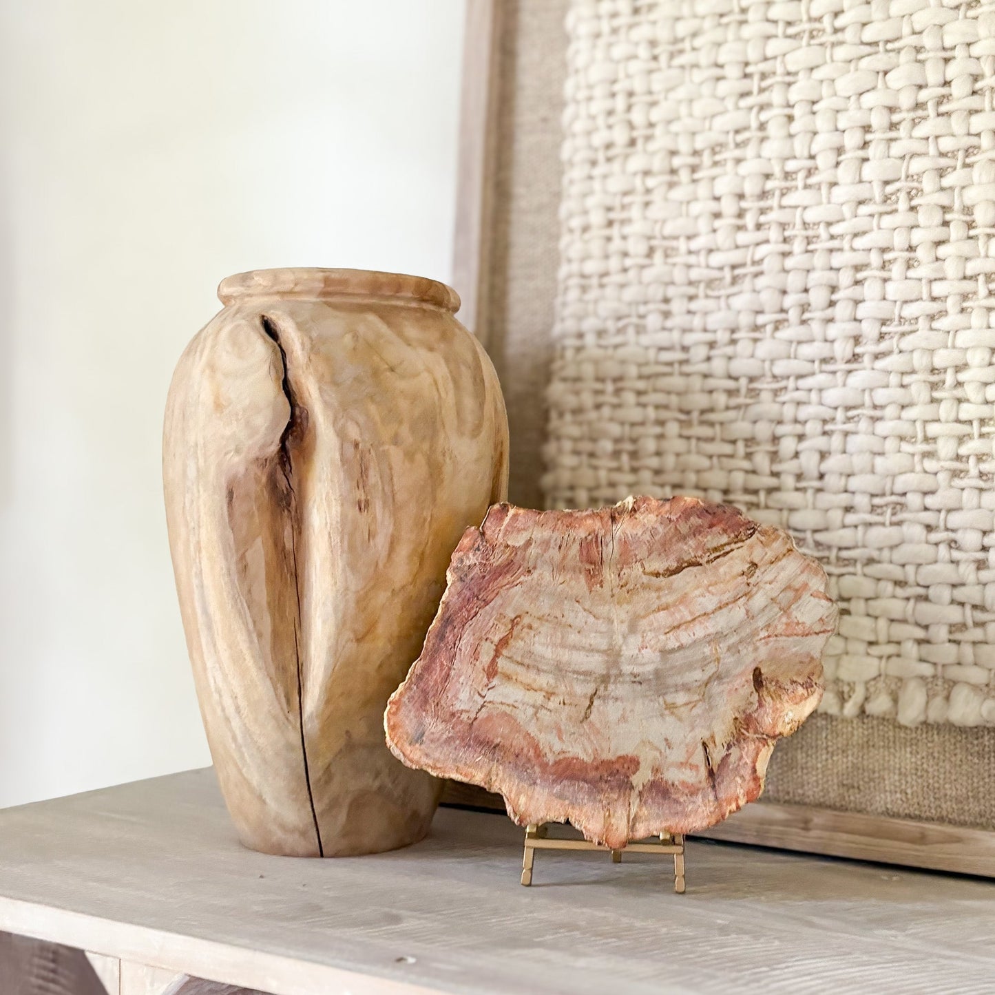 petrified wood home accents