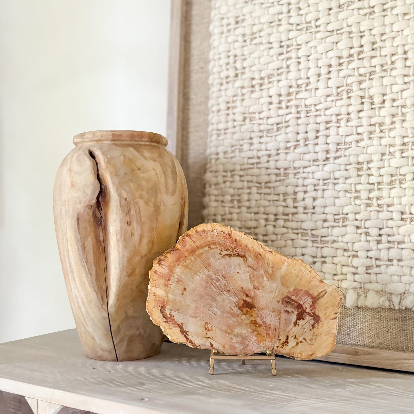 petrified wood home decor