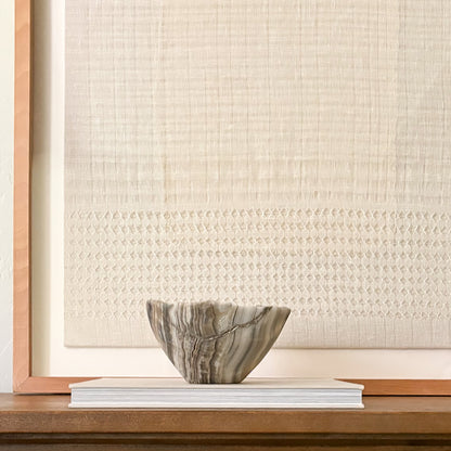 Elegant grey onyx fruit bowl for modern home decor