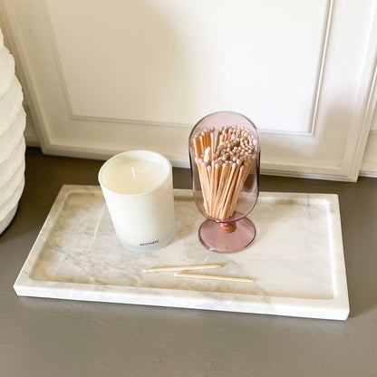 decorative white and grey marble tray