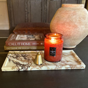 decorative brown and white marble tray