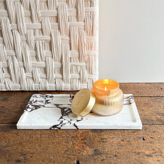 white and brown marble tray, marble home decor
