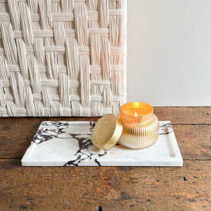 white and brown marble tray, marble home decor