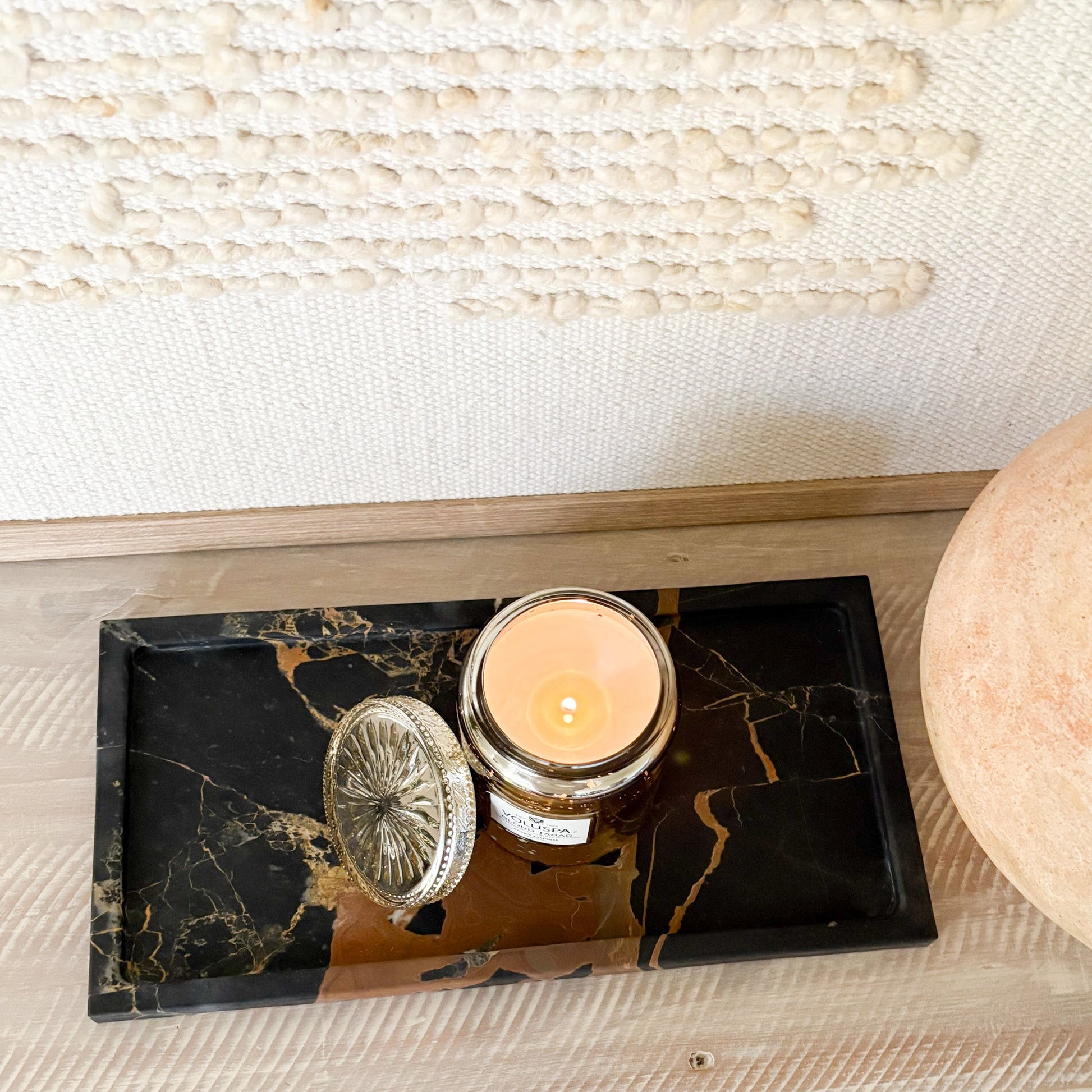unique marble tray, natural home accents