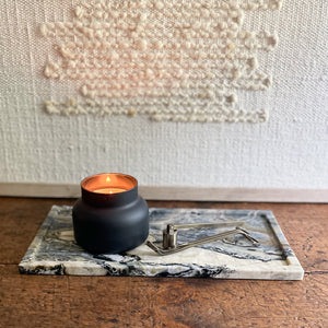 grey, white and black marble tray, unique marble tray