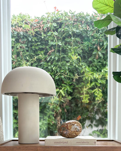 Hand-polished Ibis Jasper egg crafted from natural stone with one-of-a-kind markings