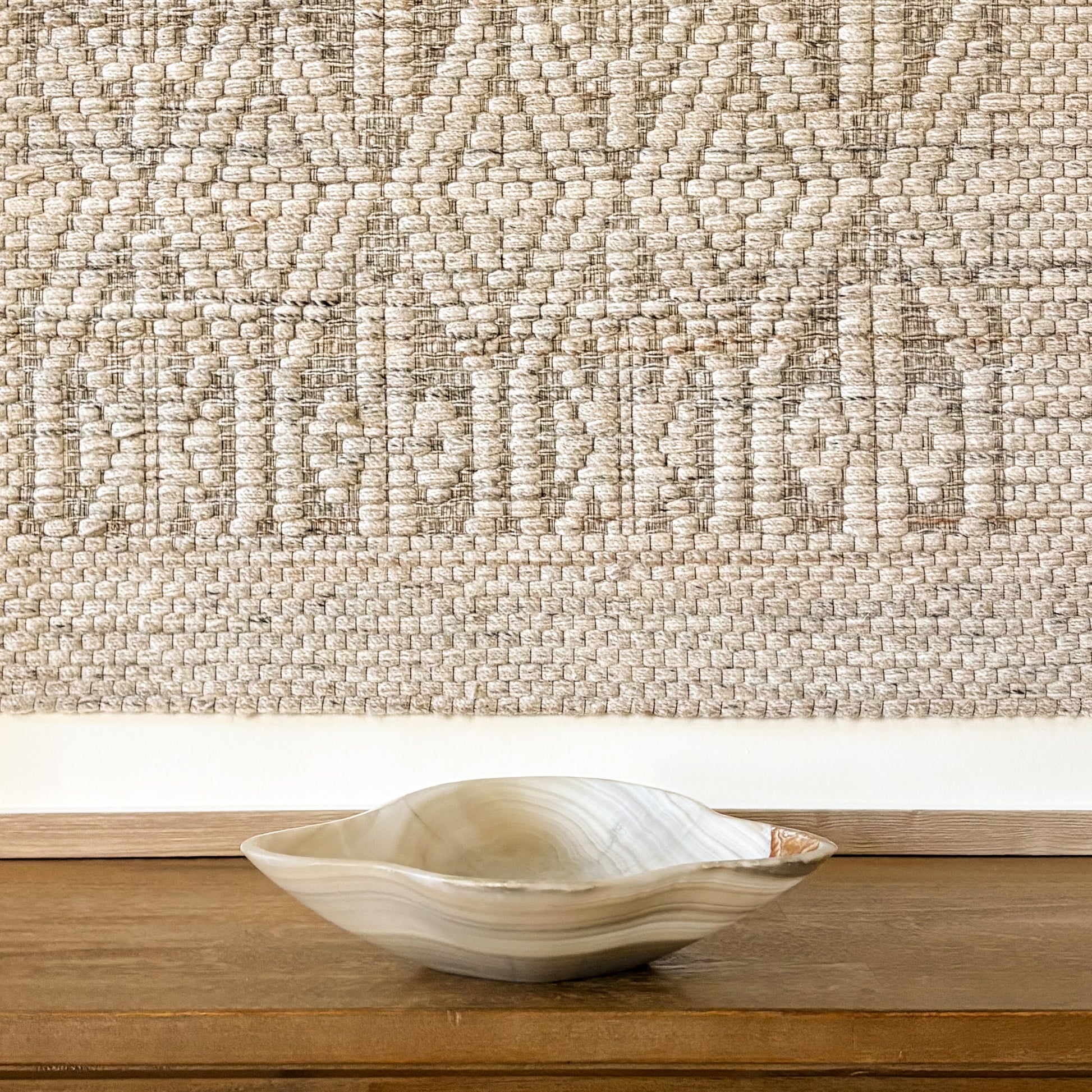 Luxury grey onyx bowl handcrafted from solid stone