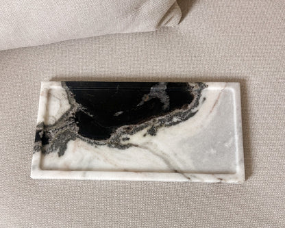 Panda marble coffee table tray handcrafted from natural stone in Portugal
