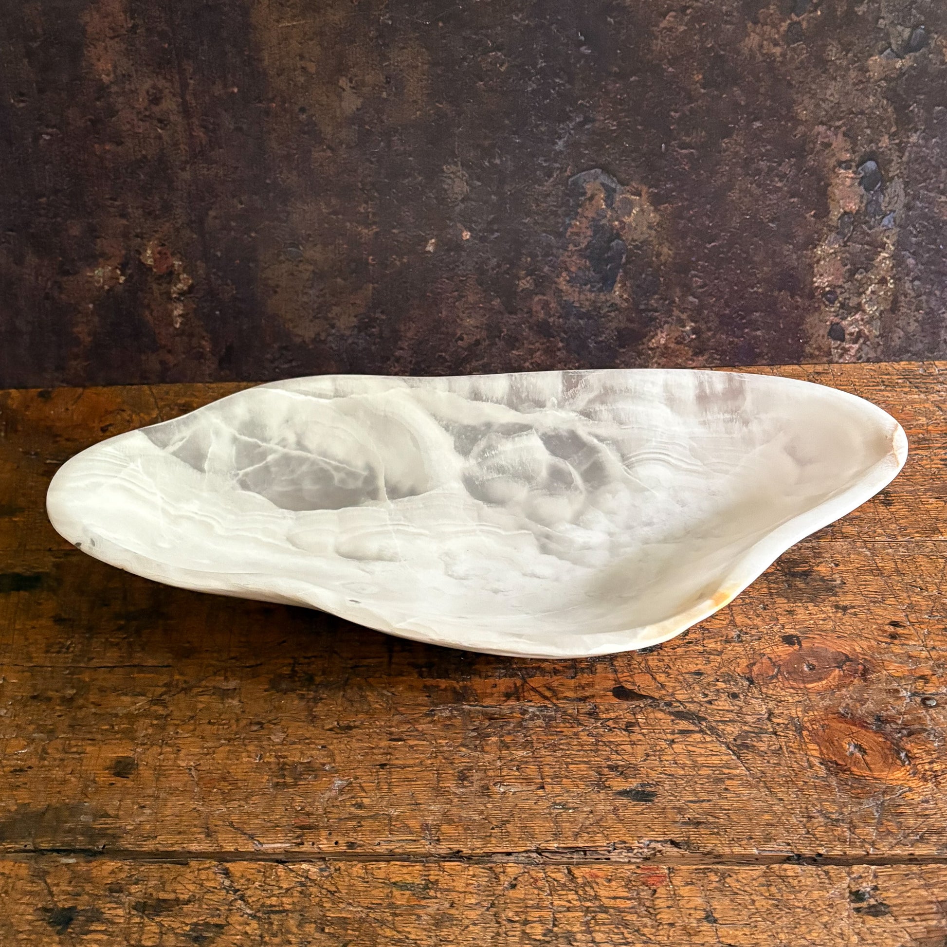 white onyx accent bowl, neutral home decor