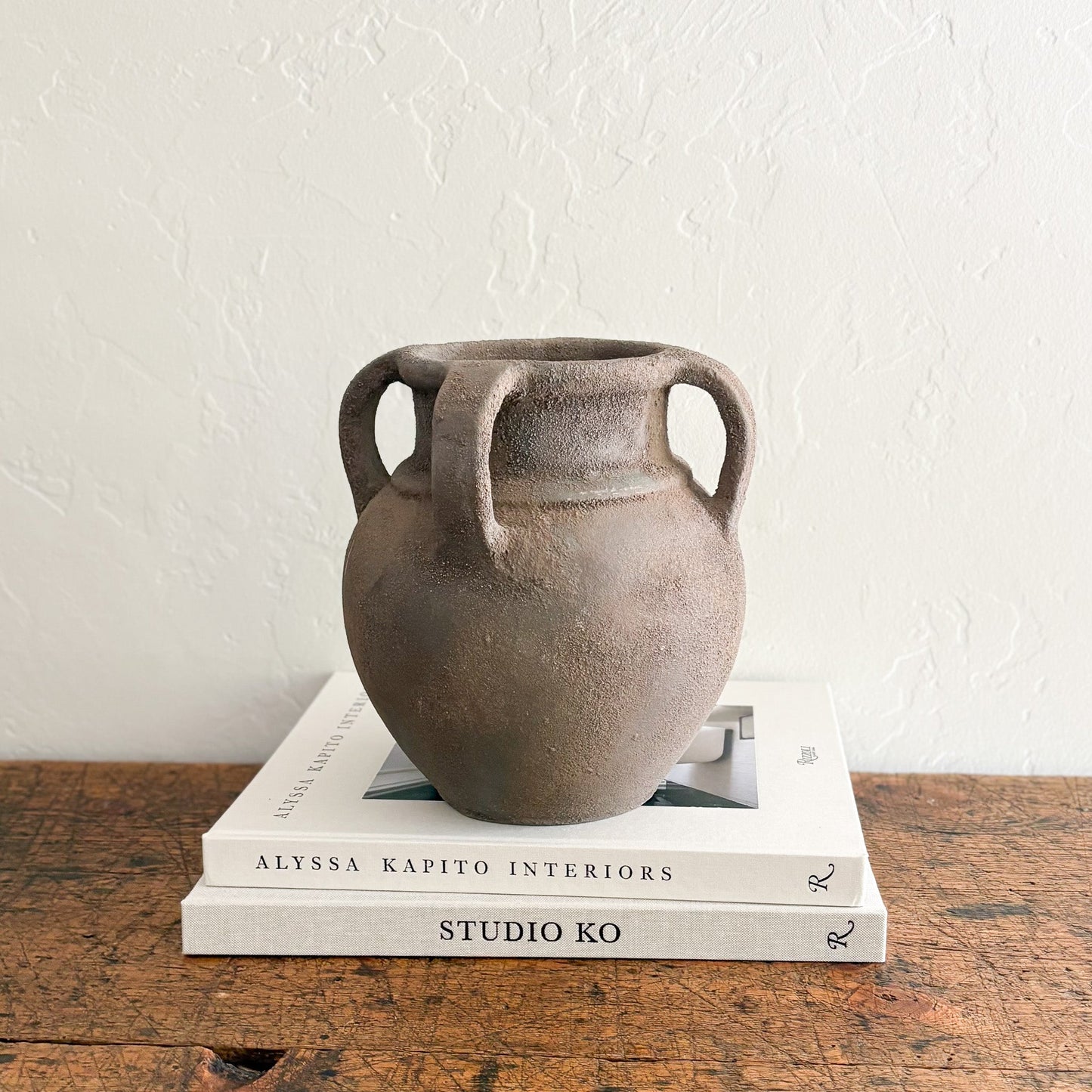 brown ceramic vase