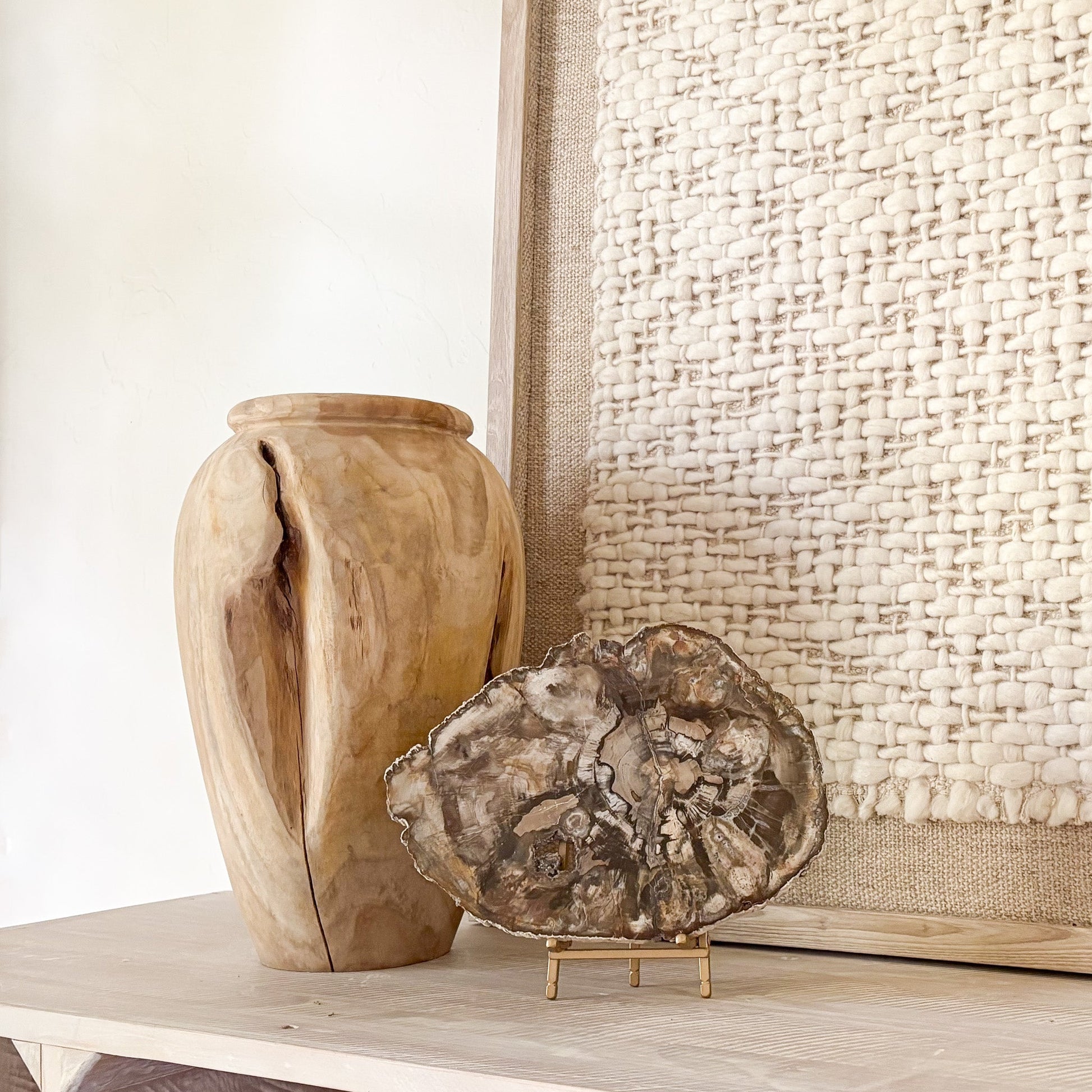 petrigified wood home accents