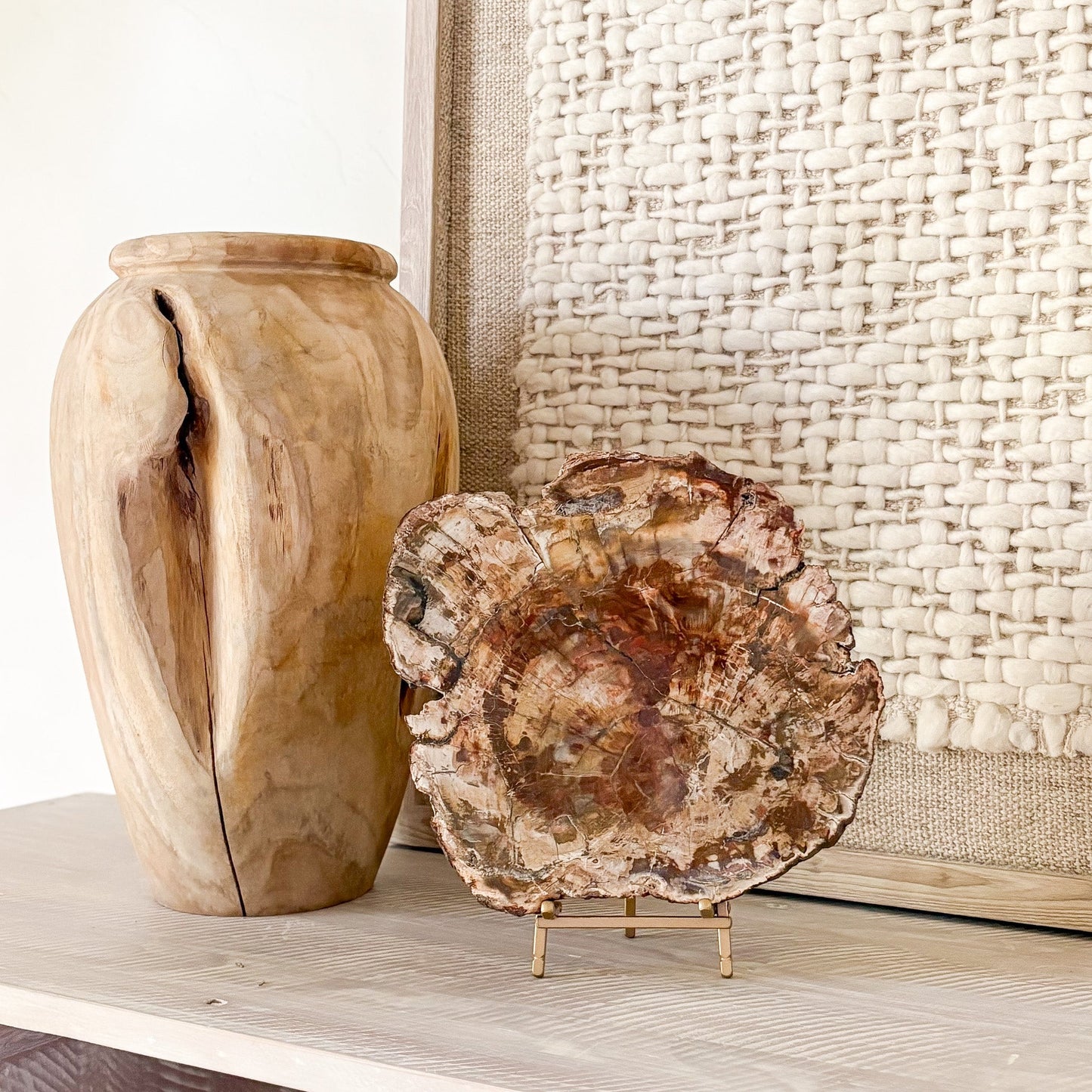 petrified wood home decor