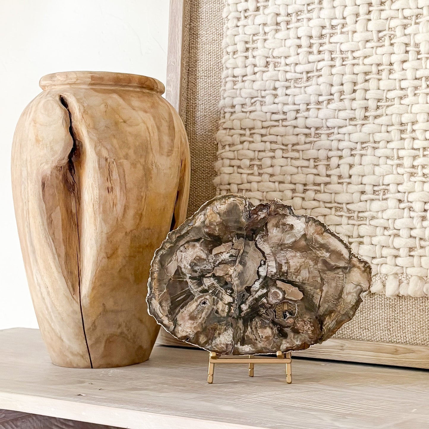 petrified wood home decor