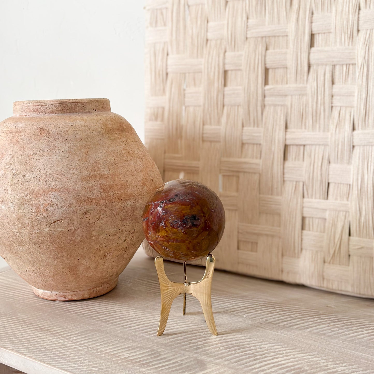 fossilized wood orb