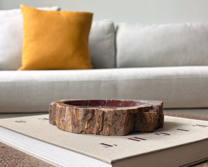 Small organic petrified wood bowl