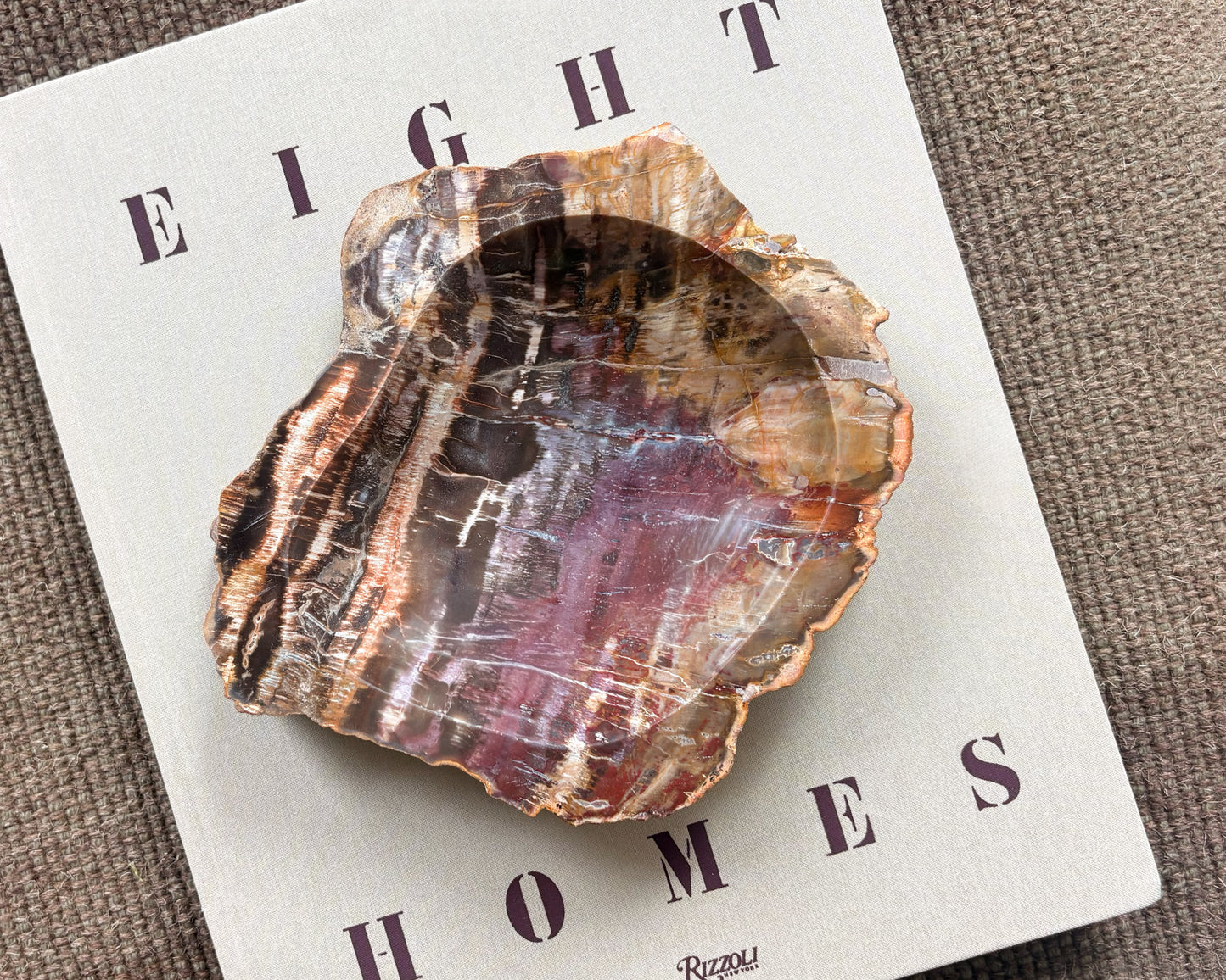 Small Madagascar petrified wood bowl