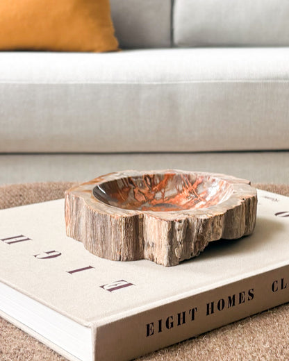 Small petrified wood decorative bowl