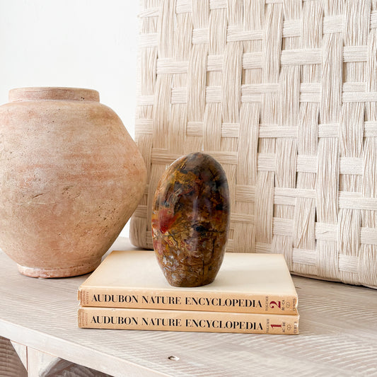 decorative fossilized wood statue