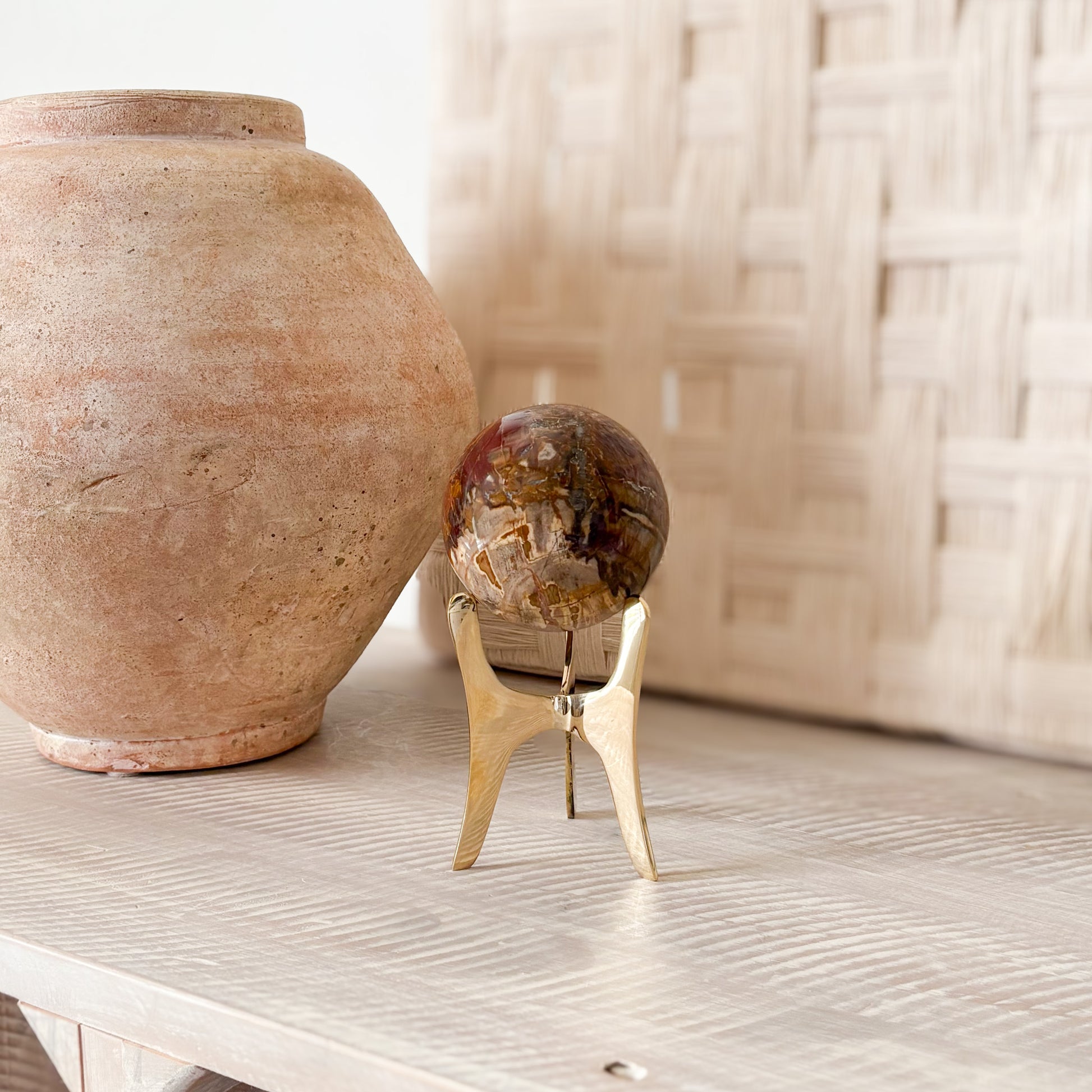 petrified wood crystal ball