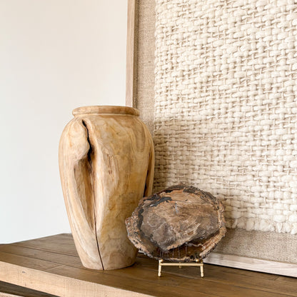 
One-of-a-kind Madagascar petrified wood slab fossil – exact piece shown