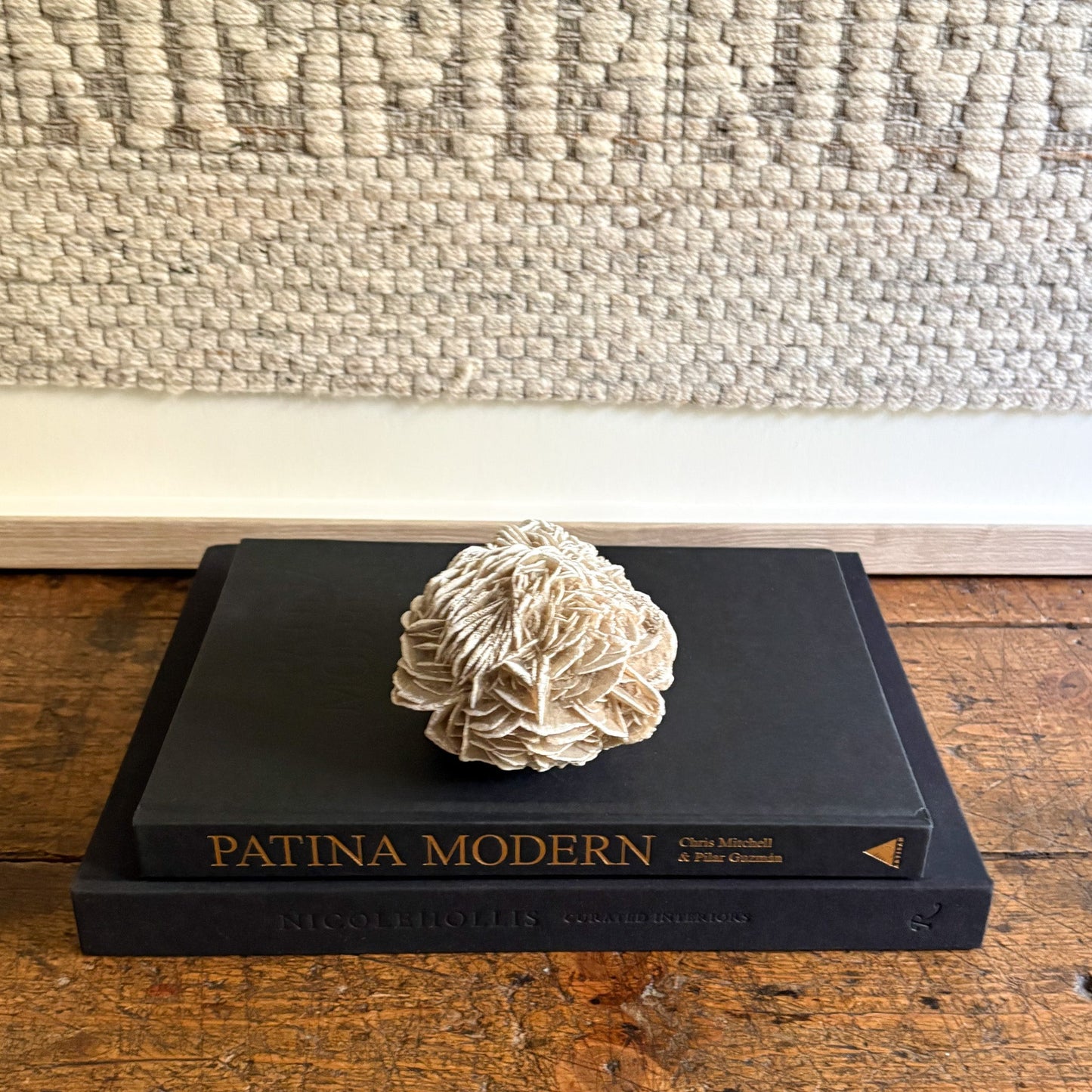 white desert rose rock