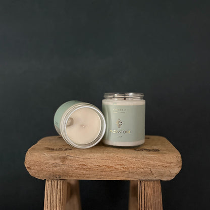 Moonstone Crystal Candle
