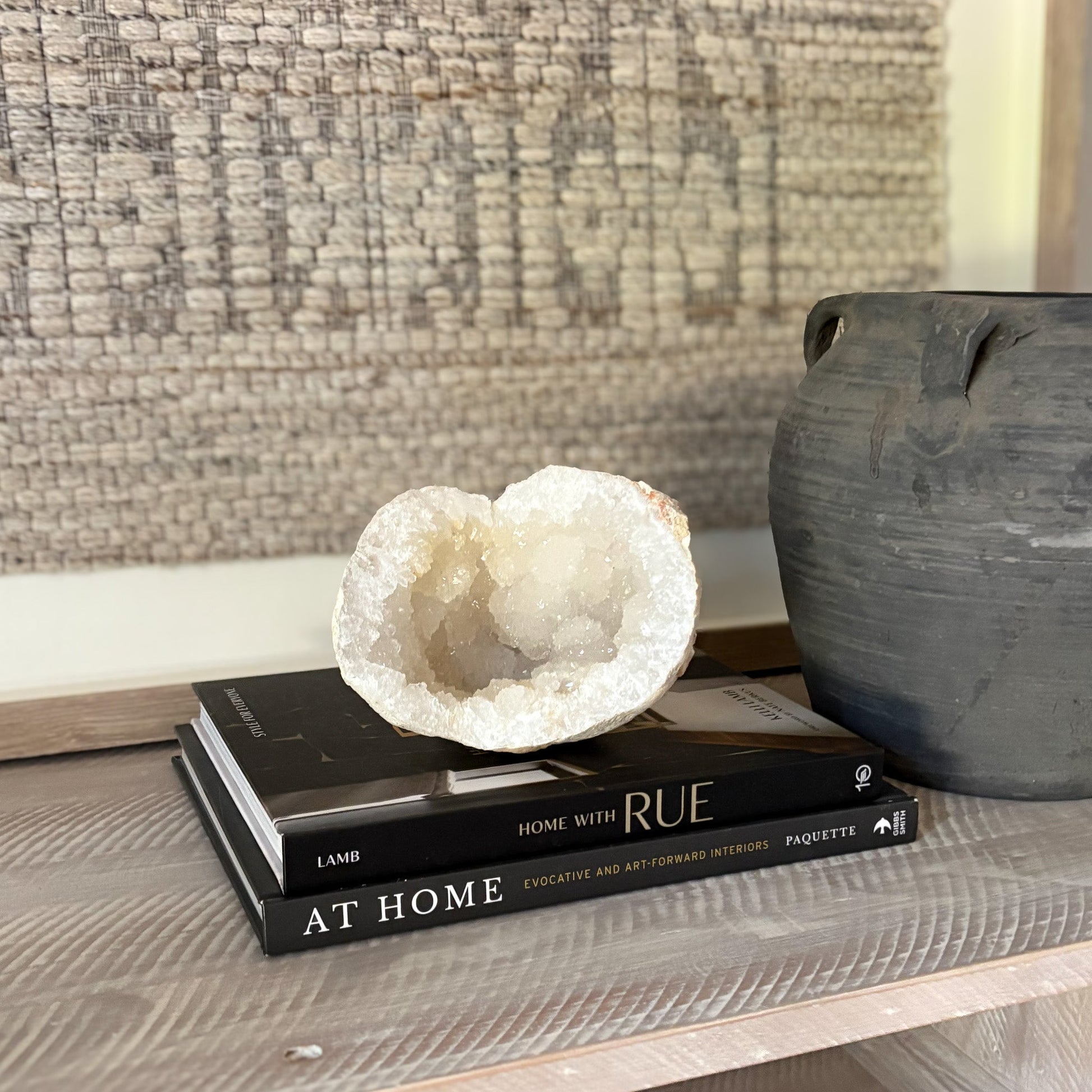 moroccan white geode half