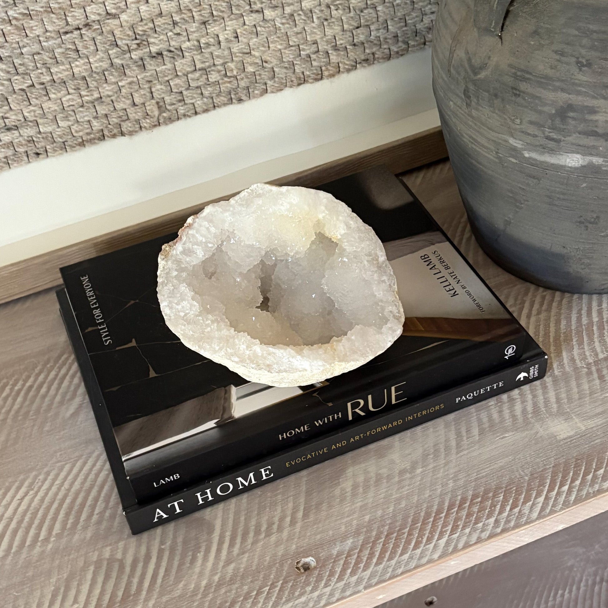 decorative quartz crystal geode