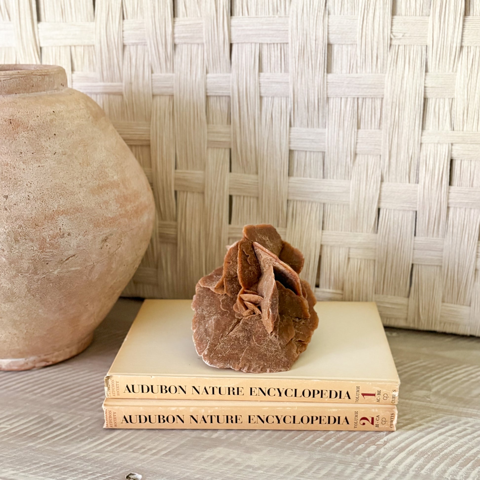 natural rose rock crystal