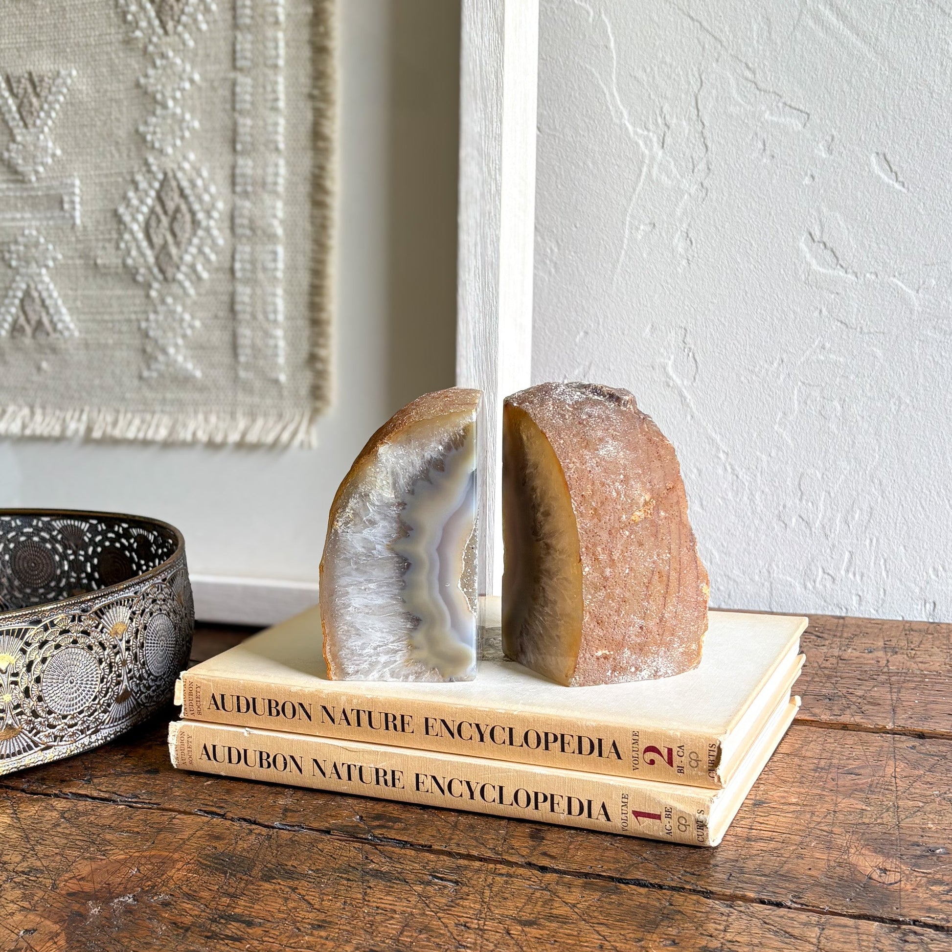 natural stone bookends