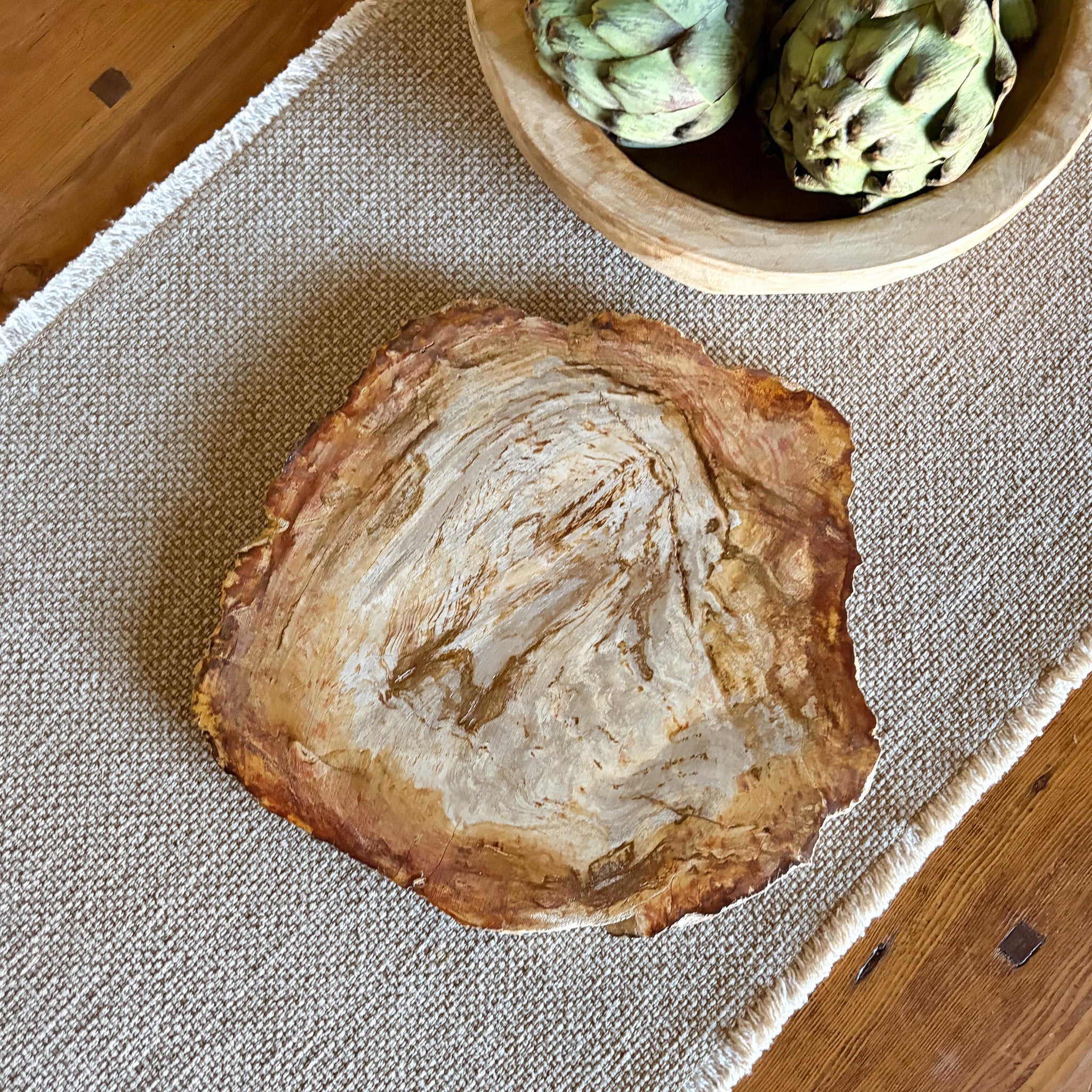 Natural Home Accents - Petrified Wood Charcuterie Board – Rare