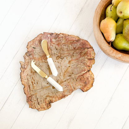 petrified wood charcuterie board