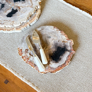 indonesian petrified wood charcuterie board