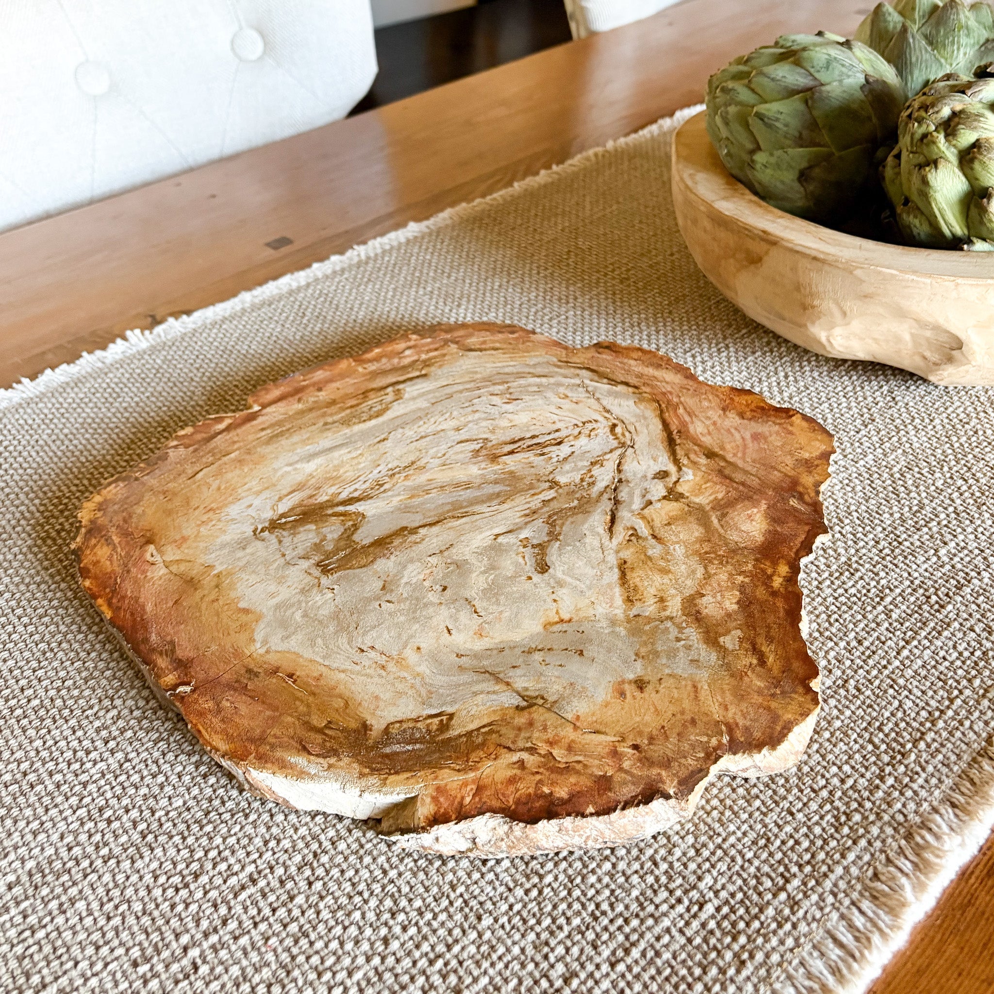 Natural Home Accents - Petrified Wood Charcuterie Board – Rare