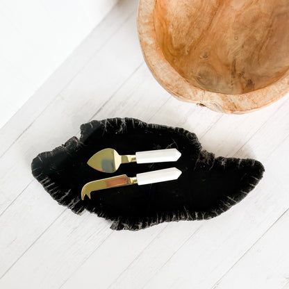 black petrified wood charcuterie board